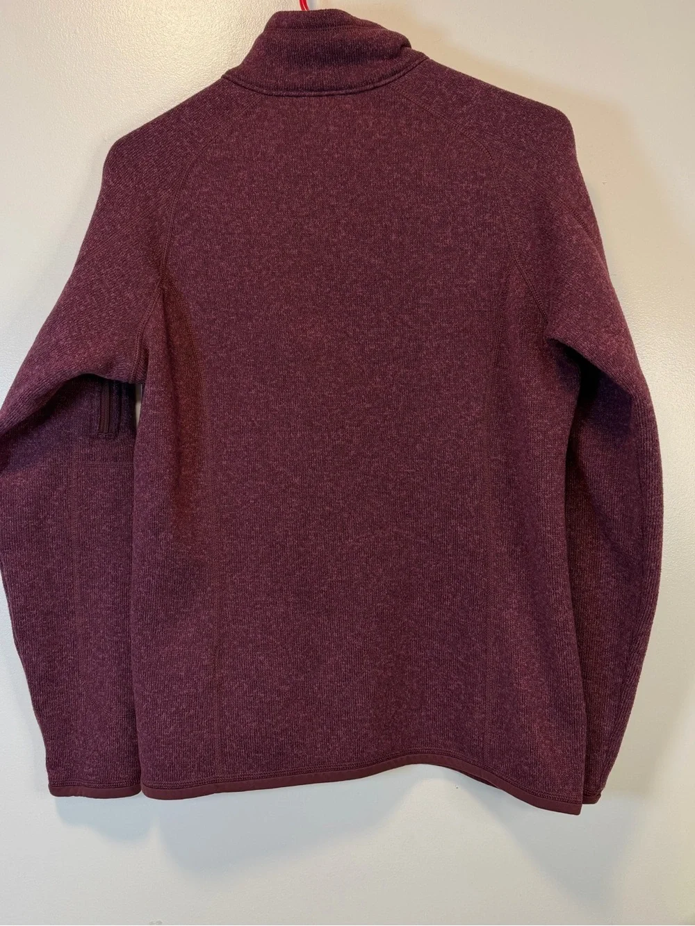 Patagonia‎ Better Sweater 1/4 Zip Burgundy Space dye Fleece Women’s Size Medium